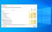 откройте диспетчер задач в Windows 10