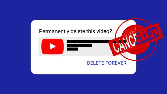 удалить видео с YouTube